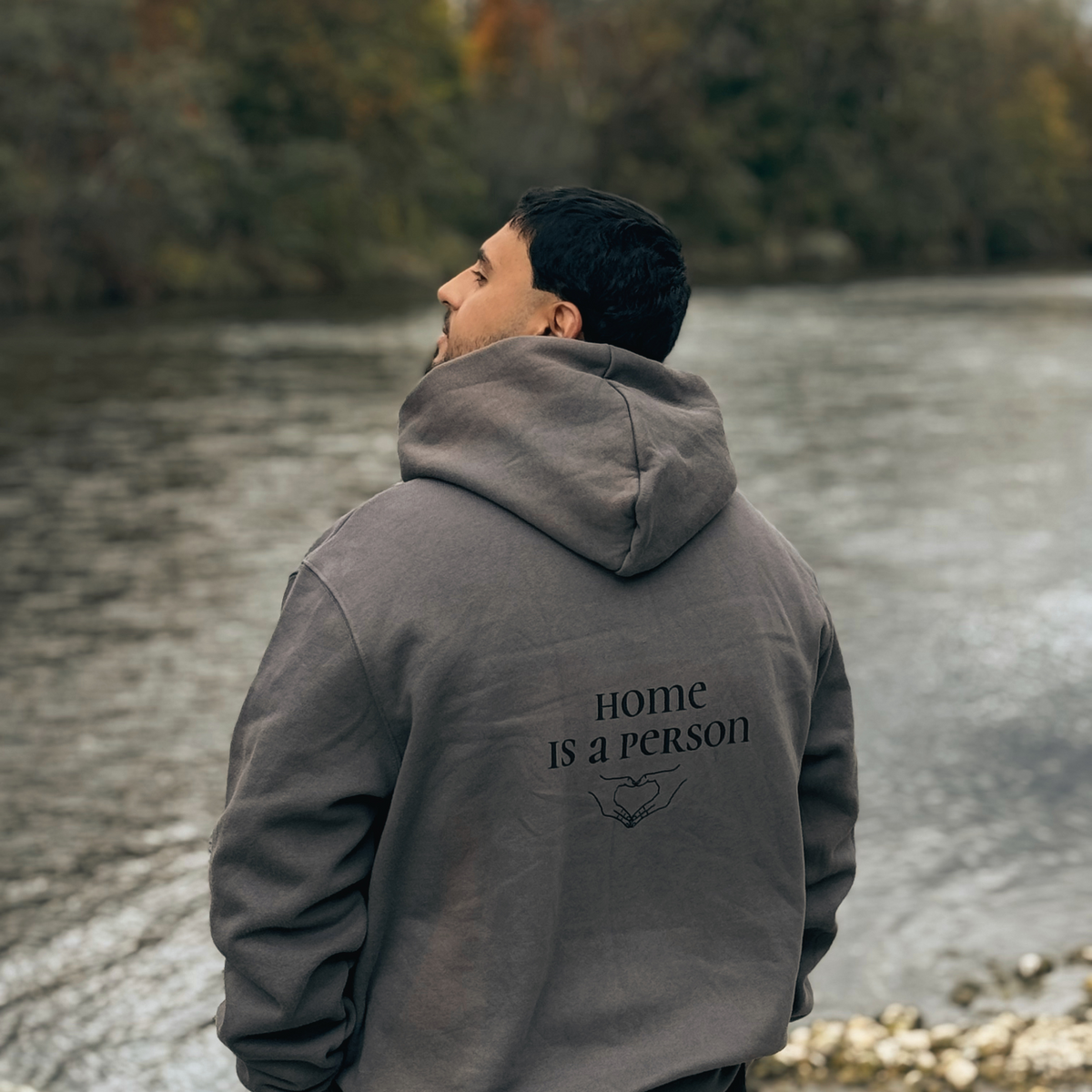 Oversized heavyweight hoodie | home is a person