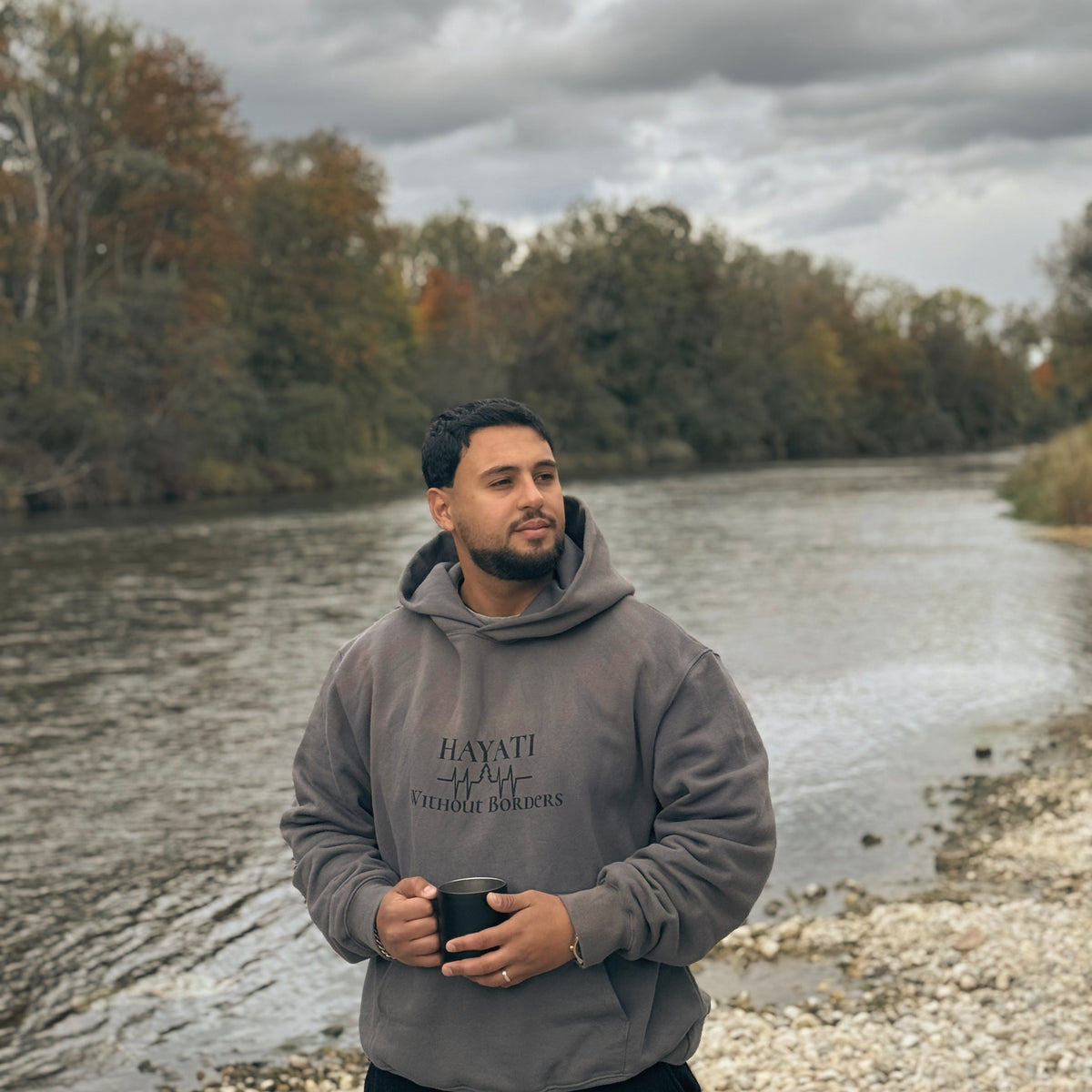 Oversized heavyweight hoodie | home is a person