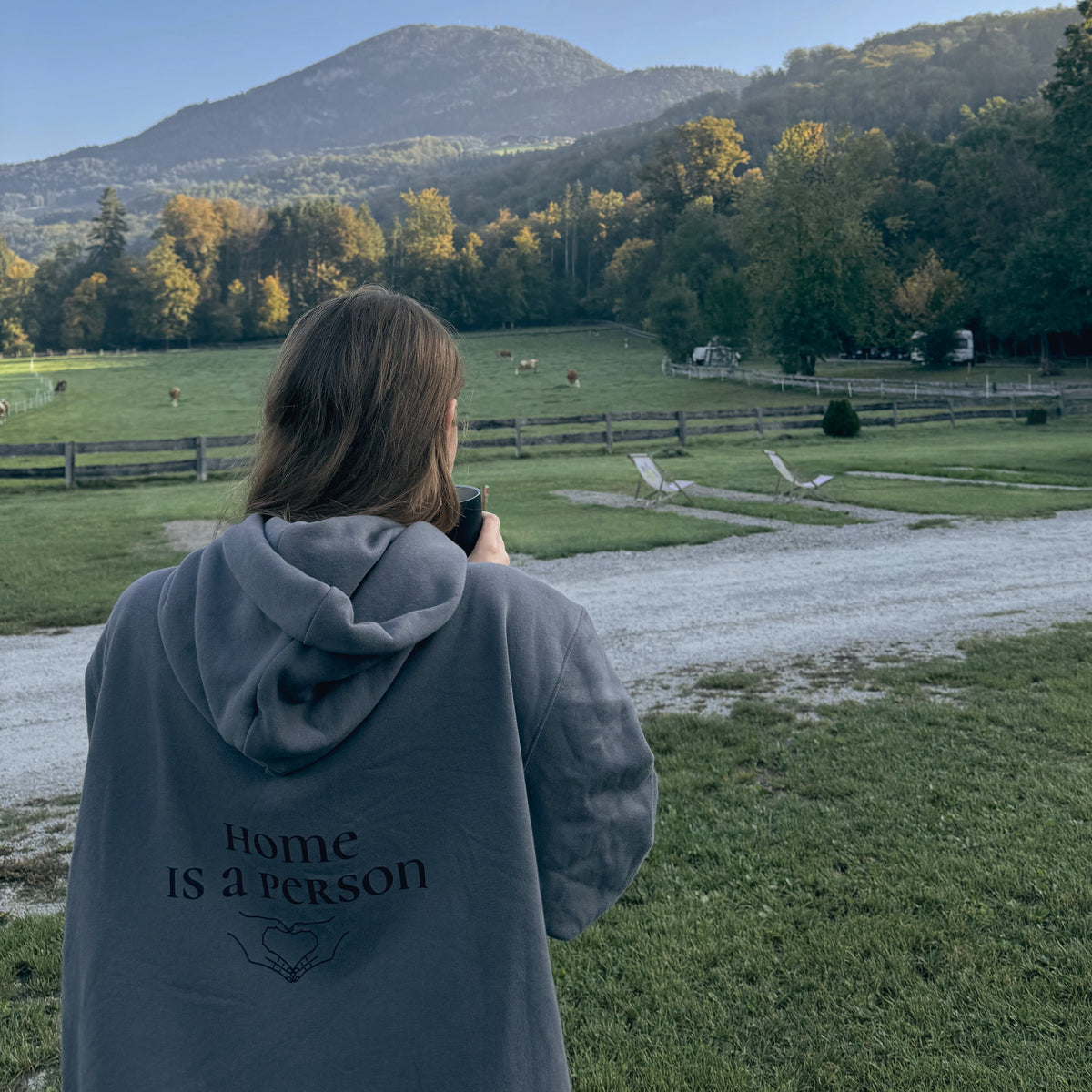 Oversized heavyweight hoodie | home is a person